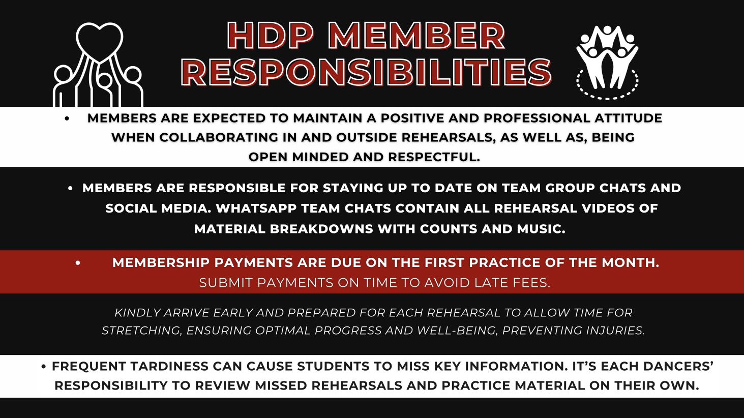 HDP member responsibilities